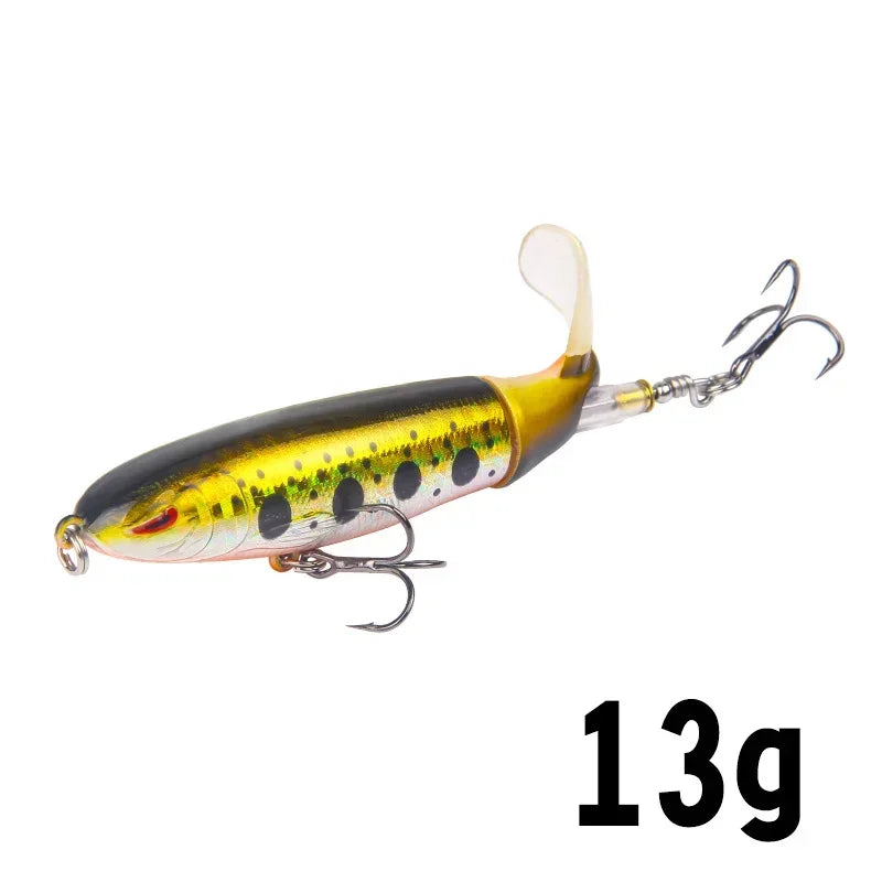 1 Pcs 10cm/14cm Topwater Fishing Lure Whopper Popper Artificial Bait Hard Plopper S additional angle