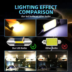 12V Car Reading Lamp | Double-Point LED Interior Light for C5W Bulb Upgrade close-up view