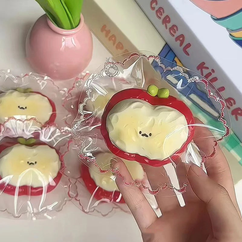Red Apple Strawberry Egg Tart Strawberry Cream Bar Stress Relief Toy Sensory Toy For Kids Adults Anx