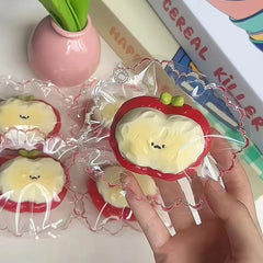 Red Apple Strawberry Egg Tart Strawberry Cream Bar Stress Relief Toy Sensory Toy For Kids Adults Anx