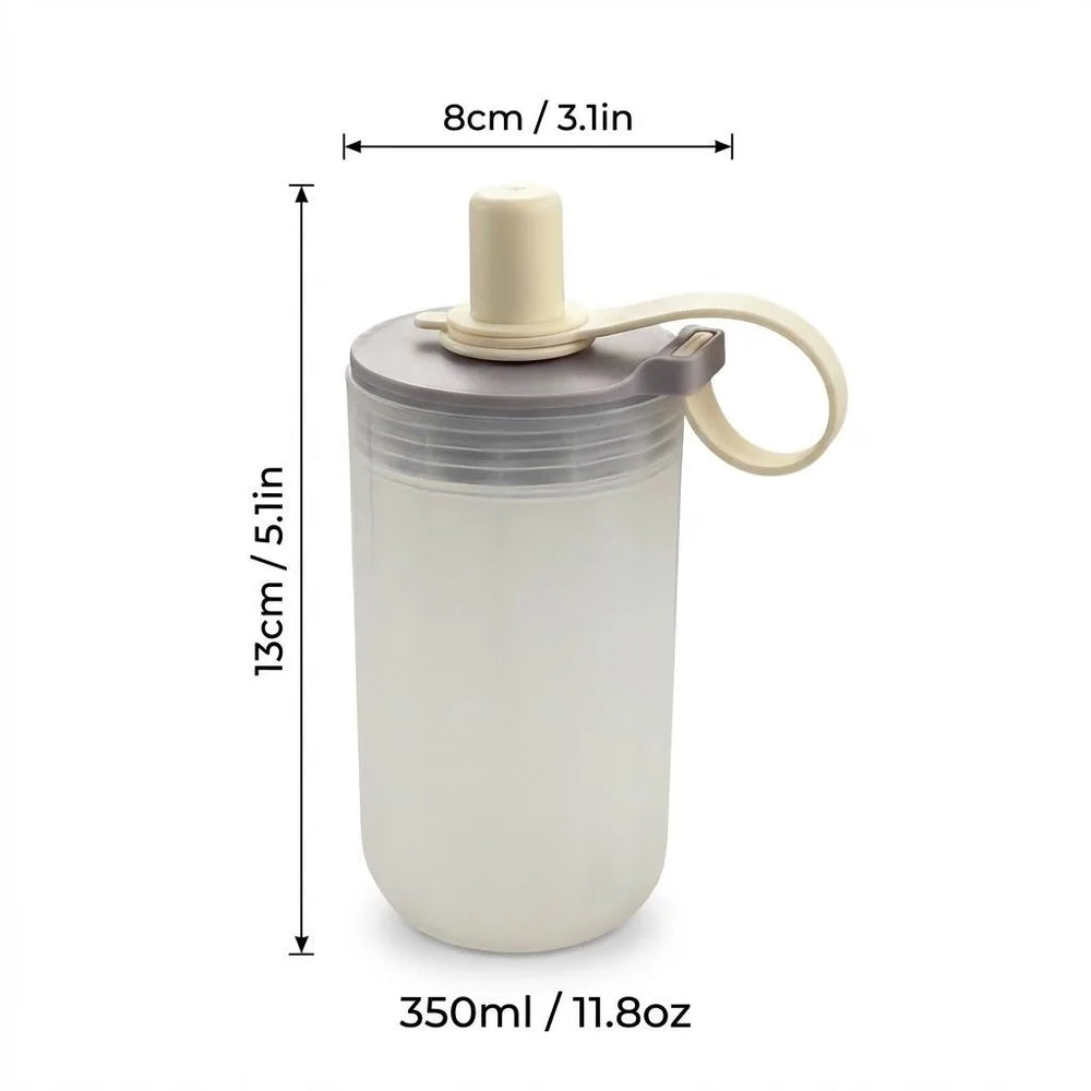 Transparent Plastic Tea Milk Coffee Mug Portable Cold And Hot Water Cup With Straw&Handl detail view