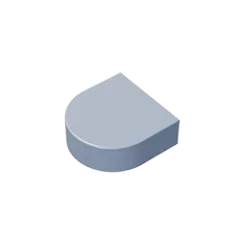 Gobricks Tile Round 1 x 1 Half Circle Extended | Compatible Brick Building Block alternate view