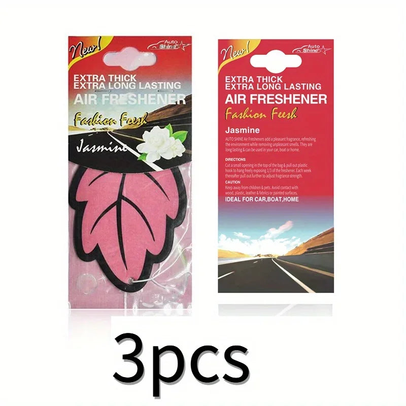 Leaf Shape Hanging Car Air Freshener Tea Paper Scented Tablets