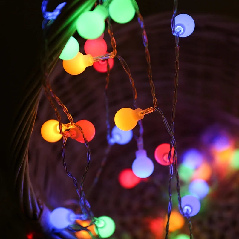 LED String Lights Garland Lights Outdoor Lamp Wedding Garden Fairy Lights close-up view