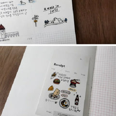 Korean Import Suatelier Walk In Swiss Sonia Decorative Washi Stickers | Scrapbooking L close-up view