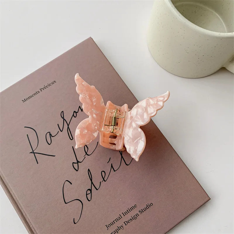 New Vintage Acetate Hair Claw Clip Sweet Butterfly Hair Clip Hairpin Barrettes Trendy lifestyle view