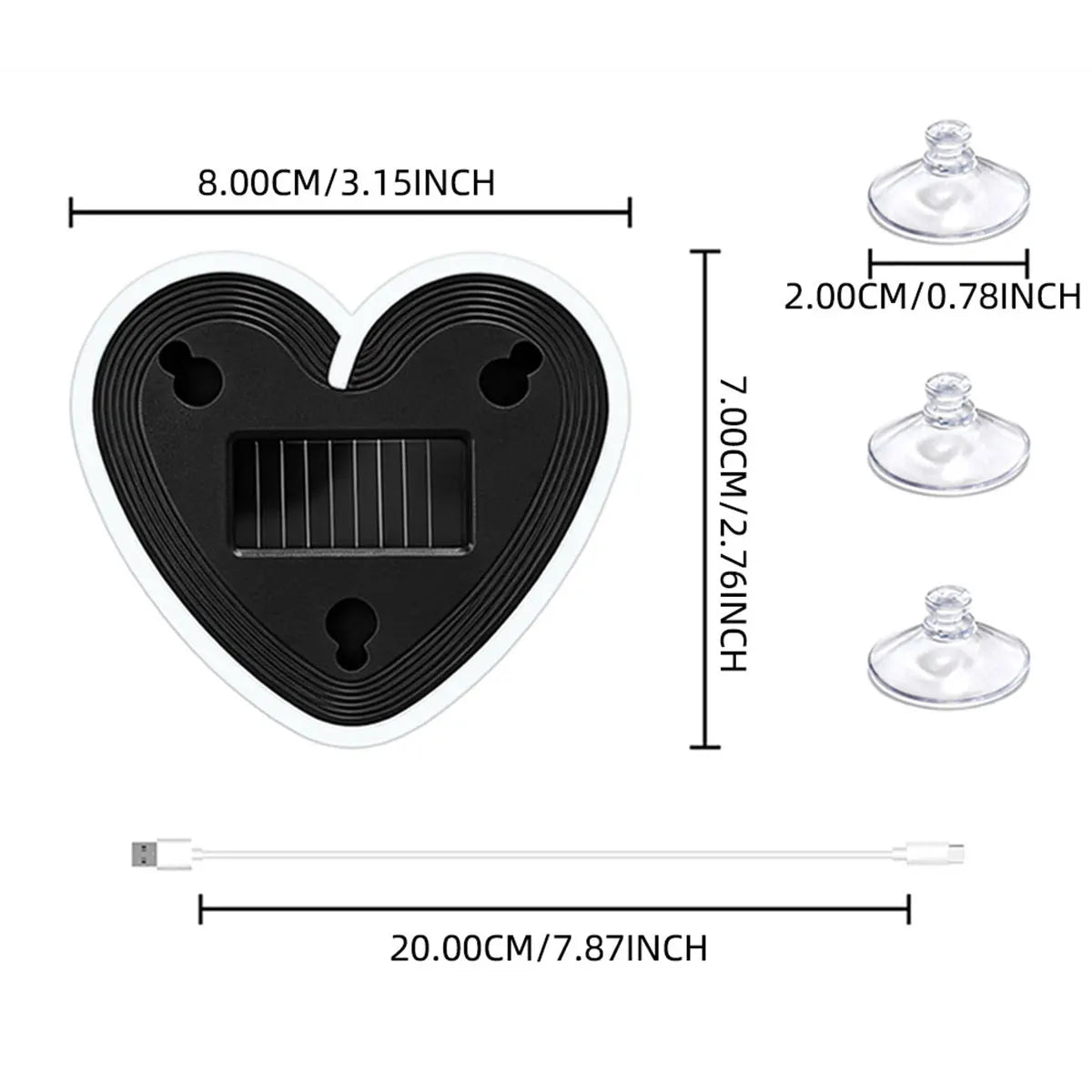 Solar Powered Heart Neon Light | Car Ambient LED Lamp lifestyle view