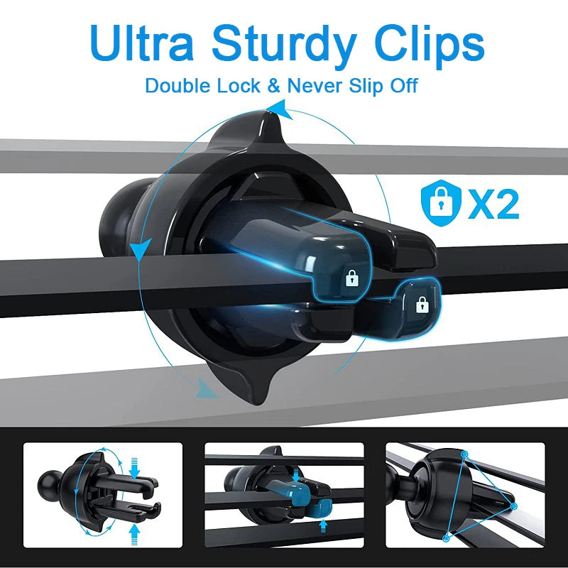 Air Vent Clip for Car Phone Holder with 17mm Joint Ball additional angle