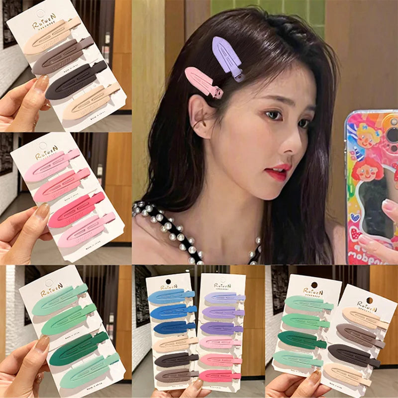2/3/4Pcs No Bend Bangs Clip Duckbill Clip Simple Seamless Hair Clip Women Acetate Sheet Hair Pins Ha
