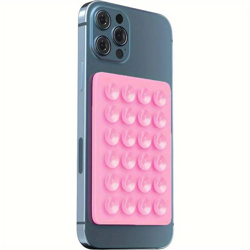Silicone Suction Phone Holder Mat Multifunctional Suction Cup Wall Stand Square Anti- lifestyle view
