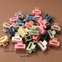 5/10/20/30 Pieces of Colorful, Small-Sized Kid’s Clip-On Hair Accessories with a Lattice detail view