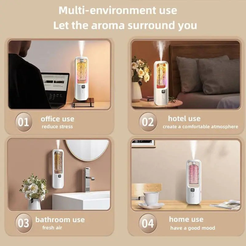 50ml Wall Mounted Aroma Diffuser with Time Setting | USB Rechargeable Air Freshener lifestyle view