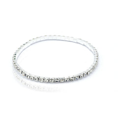 Fashion Rhinestone Tennis Anklet For Women Multi-layer Crystal Elastic Chain On Leg Fema detail view