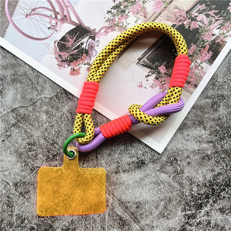 Phone Lanyard Strap Colorful Key Chain Card Decorations Cell Phone Pendant Premium Wri close-up view