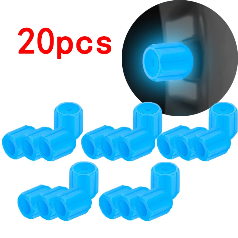 Luminous Tire Valve Caps Car Motorcycle 4/8/20 Pcs lifestyle view