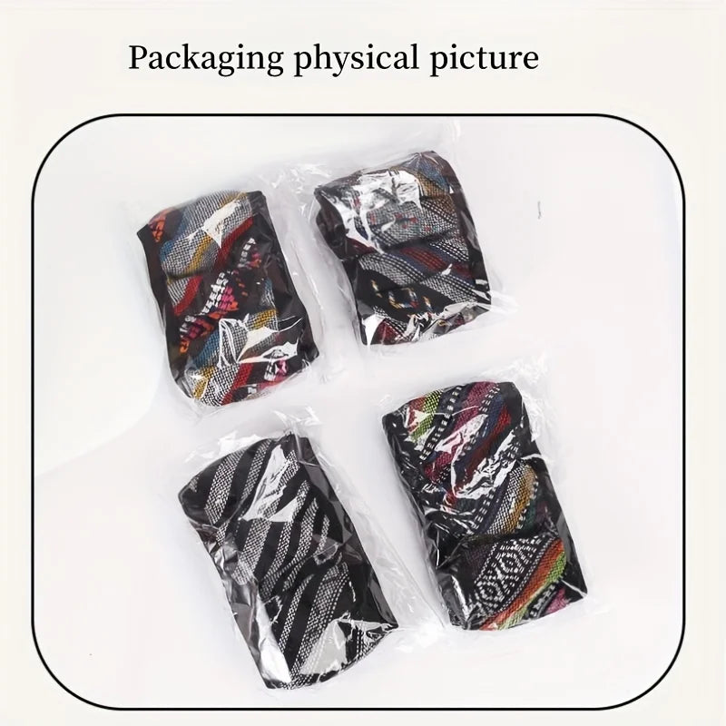 Ethnic Style Elastic Car Steering Wheel Cover No Inner Ring Suitable for 15inch Cars alternate view