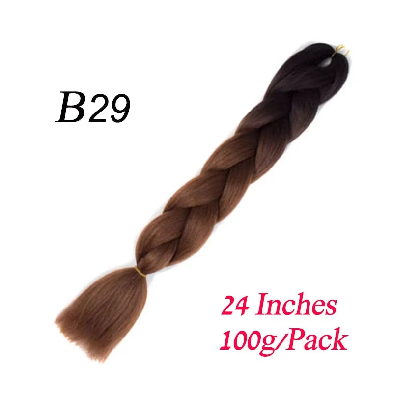 Lihui Pre Stretched Jumbo Braid Hair Extensions 24 inch | Kanekalon Synthetic Hair for African Braids