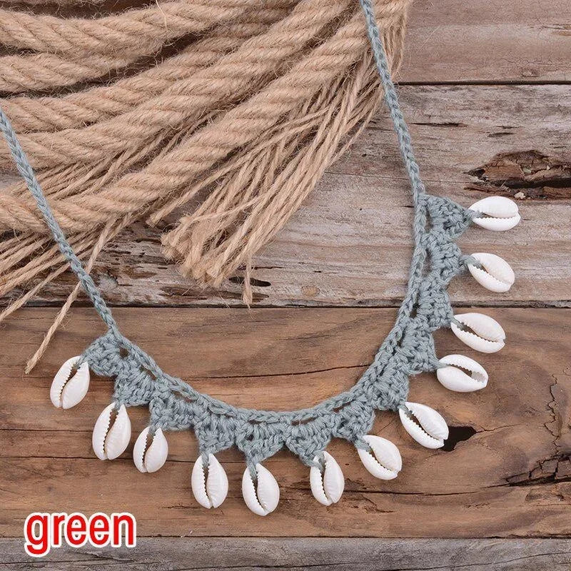 Handmade Shell Choker Necklace | Bohemian Beach Jewelry for Women alternate view