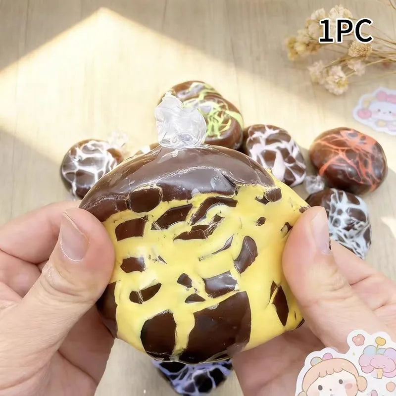 Simulation Crispy Chocolate Shell Decompression Ball | Slow Rebound Anxiety Relief Toy close-up view