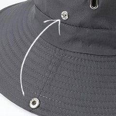 Solid Sun Protection Hat | Lightweight Outdoor Fisherman Cap close-up view