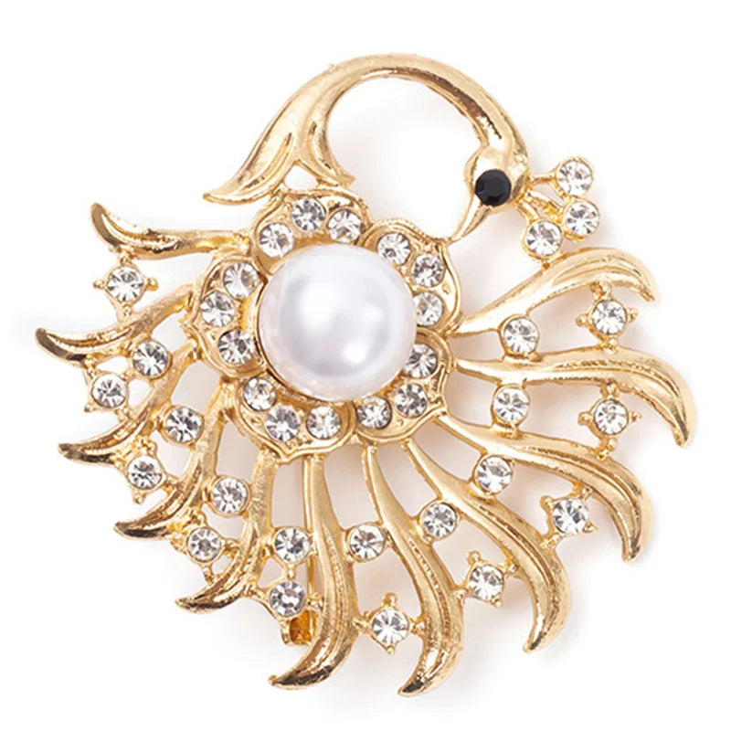 Elegant Pearl Flower Brooch Pin Badge For Women Girls Fashion Clothes Decoration Jewelry Gifts