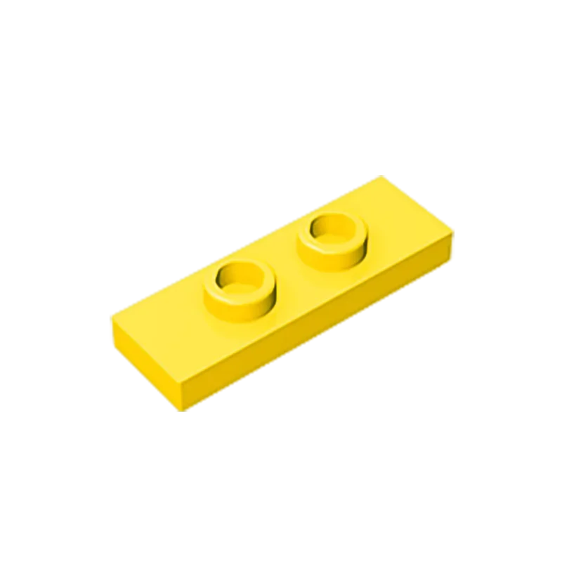 Gobricks GDS-1504 Plate, Modified 1 x 3 with 2 Studs (Double Jumper) | Compatible Buildi detail view