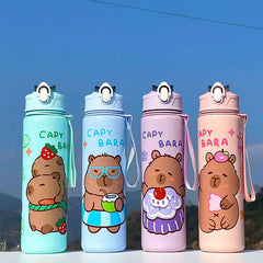 A Large-Capacity Capybara Straw Cup, Cute and Portable, Suitable for Outdoor Activities, Camping, Cy