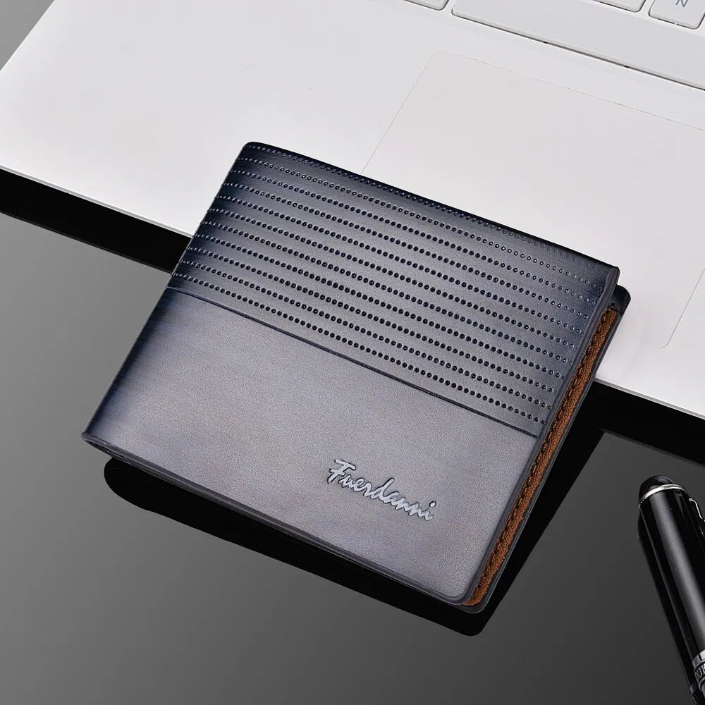 Men's Slim PU Leather Wallet | Business Credit Card Holder detail view