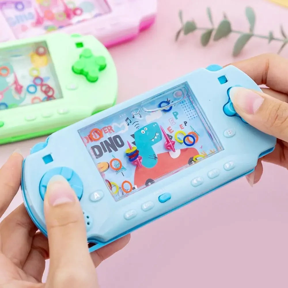 Retro Water Ring Game Machine Child Handheld Game Machine Water Circle Ring Toss Squeeze detail view