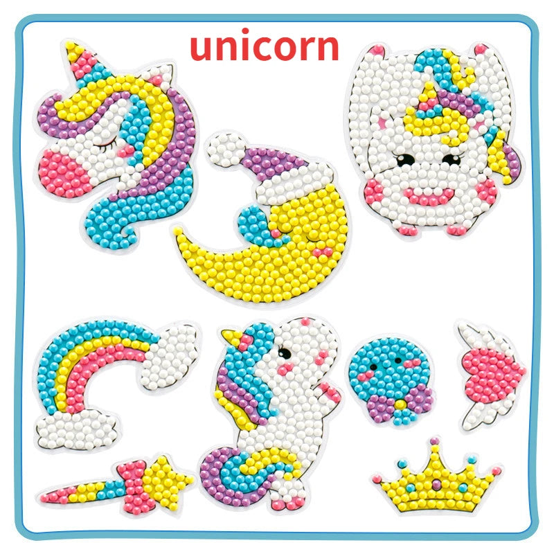 Child Diamond DIY Painting Sticker Set Toys Colorful Cartoon Sticker Handmade Arts Cr alternate view
