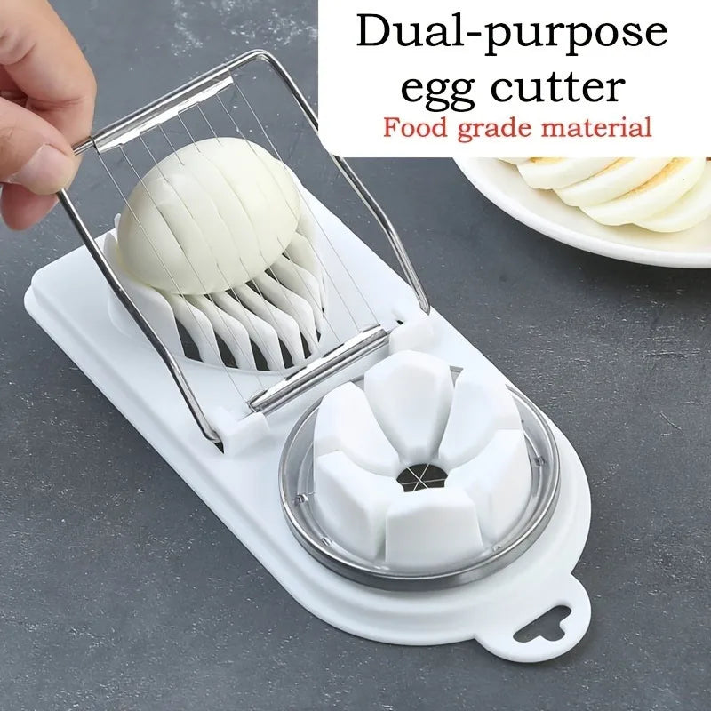 Home Multifunctional Egg Slicer | Boiled Egg and Vegetable Cutter Tool close-up view