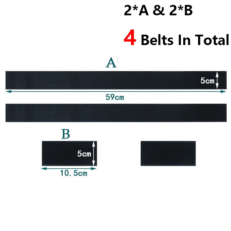 4/8PCs Car Trunk Elastic Nylon Fixing Belts Rear Racks Storage Bag Magic Tapes Car additional angle