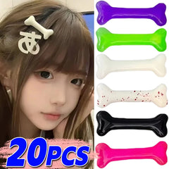 White Bone Hair Clip Cute Y2K Bobby Pins Girl Fashion Dog Bones Hairclips Decoration Hairpins Barrettes Accessories Wholesale