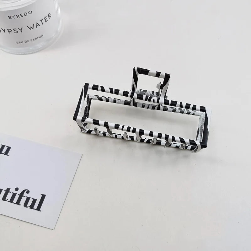 GoldHollow Geometric Hair Clips Metal Hair Claw Cross Hairclip Headband Hairpin Slive lifestyle view