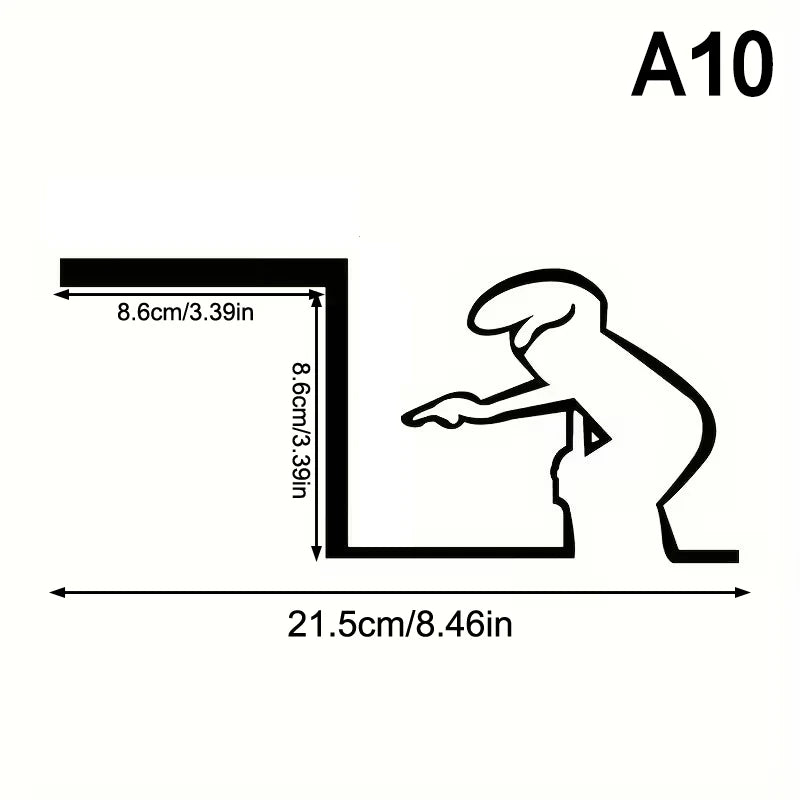 Minimalist La Linea Switch Sticker | Cartoon Power Switch Decal for Home Decor additional angle