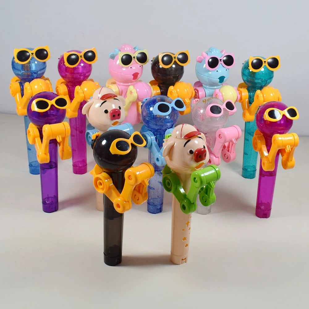 Creative Lollipop Robot Holder Hot Candy Dustproof Toys Cool Personality Decompression Lollipop Cand