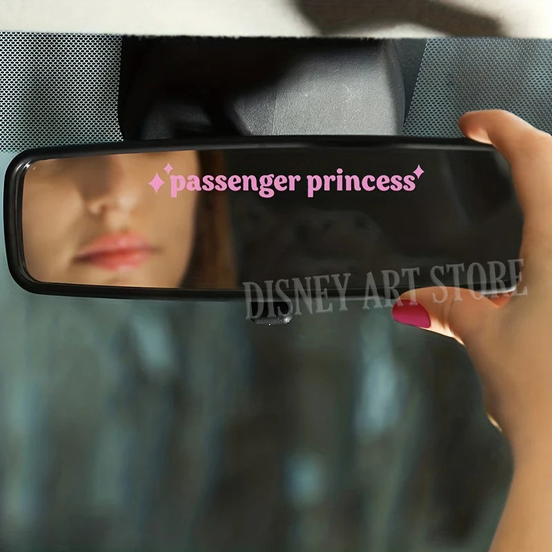 Self-Care Motivational Rearview Mirror Decal | Cute Car Vinyl Sticker lifestyle view