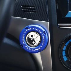 Car Engine start Button Cover Car Interior Decor Engine Ignition Start Switch Protecti close-up view