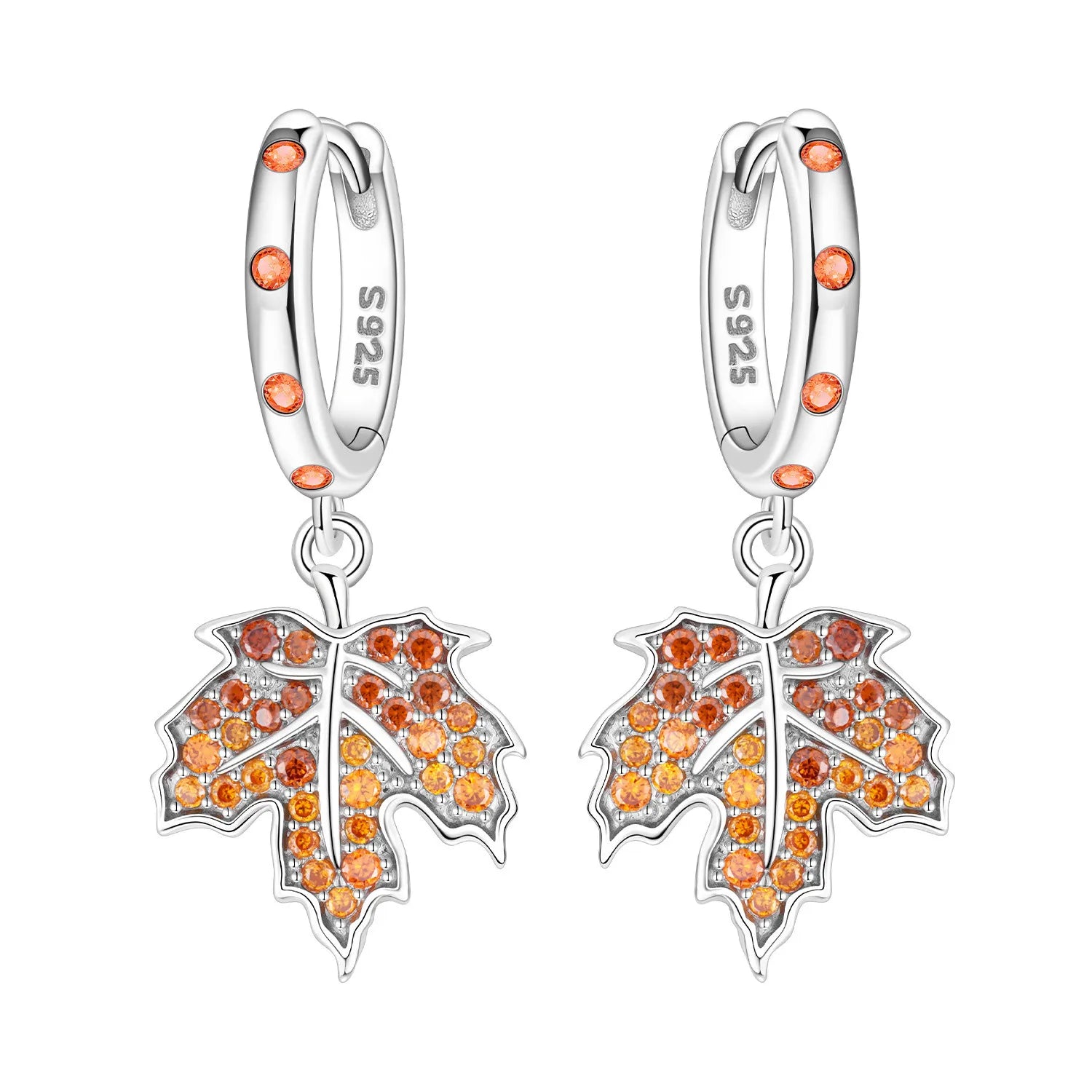 925 Sterling Silver Purple Flowers Plants Leaf Series Blue Iris Flower Earring Hoop Earrings For Women Jewelry Gifts Eardrop