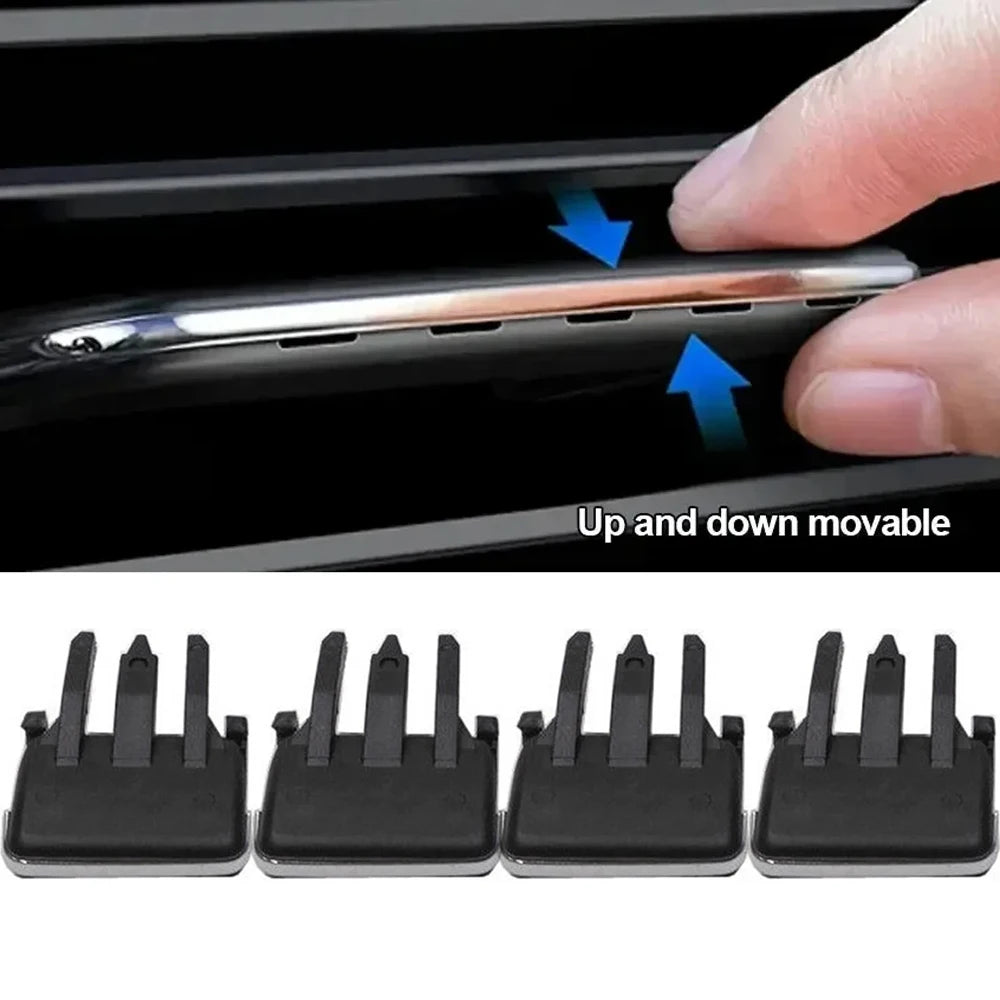 2/4Pcs Car Dashboard Air Conditioner Outlet Pick AC Vent Grille Tab Clip Replacement Accessories Kit