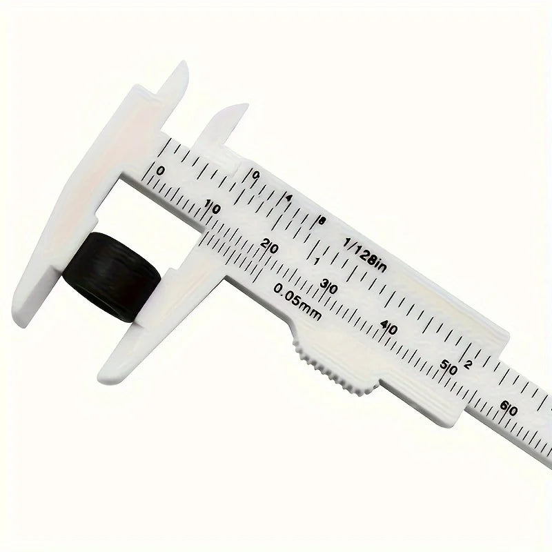 3-Pack Plastic Vernier Calipers Set | Dual Scale Measuring Tool for Precision Work close-up view