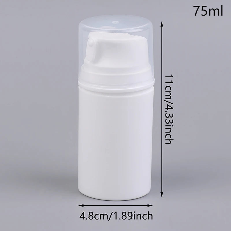 Airless Cosmetic Travel Size Vacuum Pump Bottles, Refillable Emulsion Dispenser for C alternate view