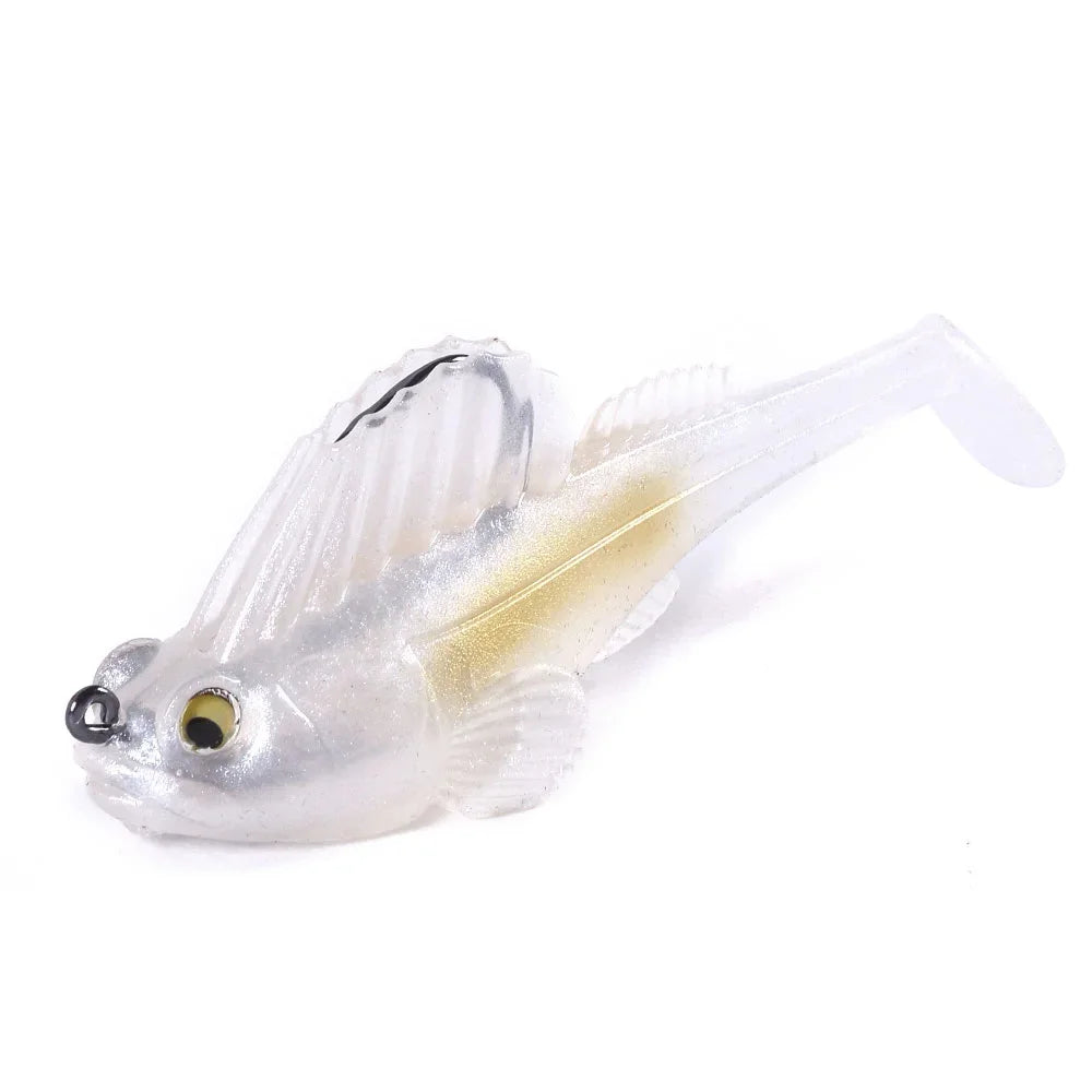 1pcs Silicone Dark Sleeper Wobbler Fishing Lure 7g 14g 20g Sinking Soft Lure Jig hook lifestyle view