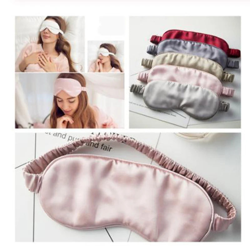 Silk Sleep Eye Mask | Light Blocking Blindfold for Restful Sleep close-up view