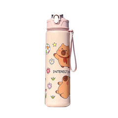 700ml Capybara Cute Water Cup with Straw & Handle Sports Water Bottle Large Capacity Kawaii Water Bo