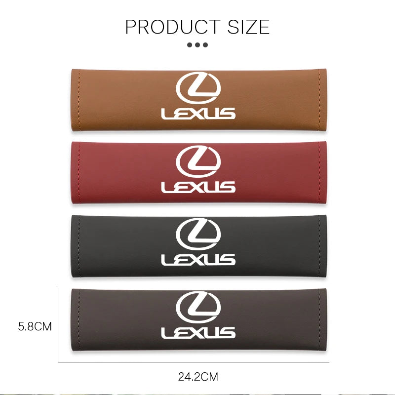Car Pu Leather Seat Belt Shoulder Protection Set | Interior Accessories for Lexus alternate view