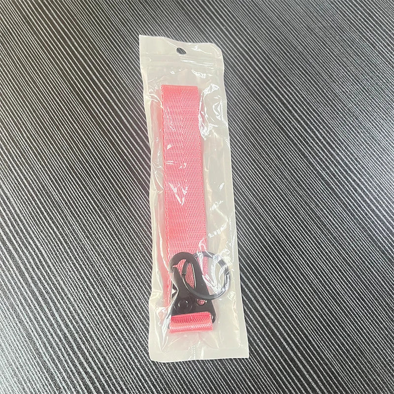 Car Wrist Cord Key Chain | Motor Racing Webbing Wristlet close-up view