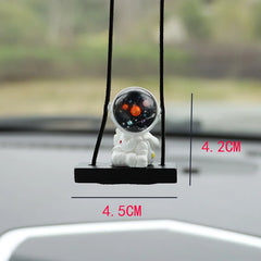 Funny Astronaut Cartoon Car Rearview Mirror Pendant close-up view