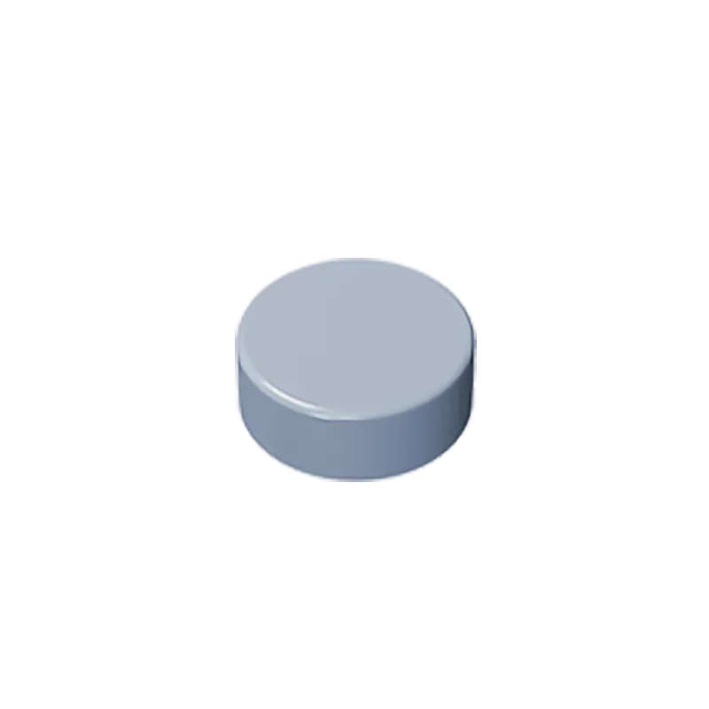 Gobricks GDS-612 Flat Tile 1x1 Round | Compatible Building Block close-up view