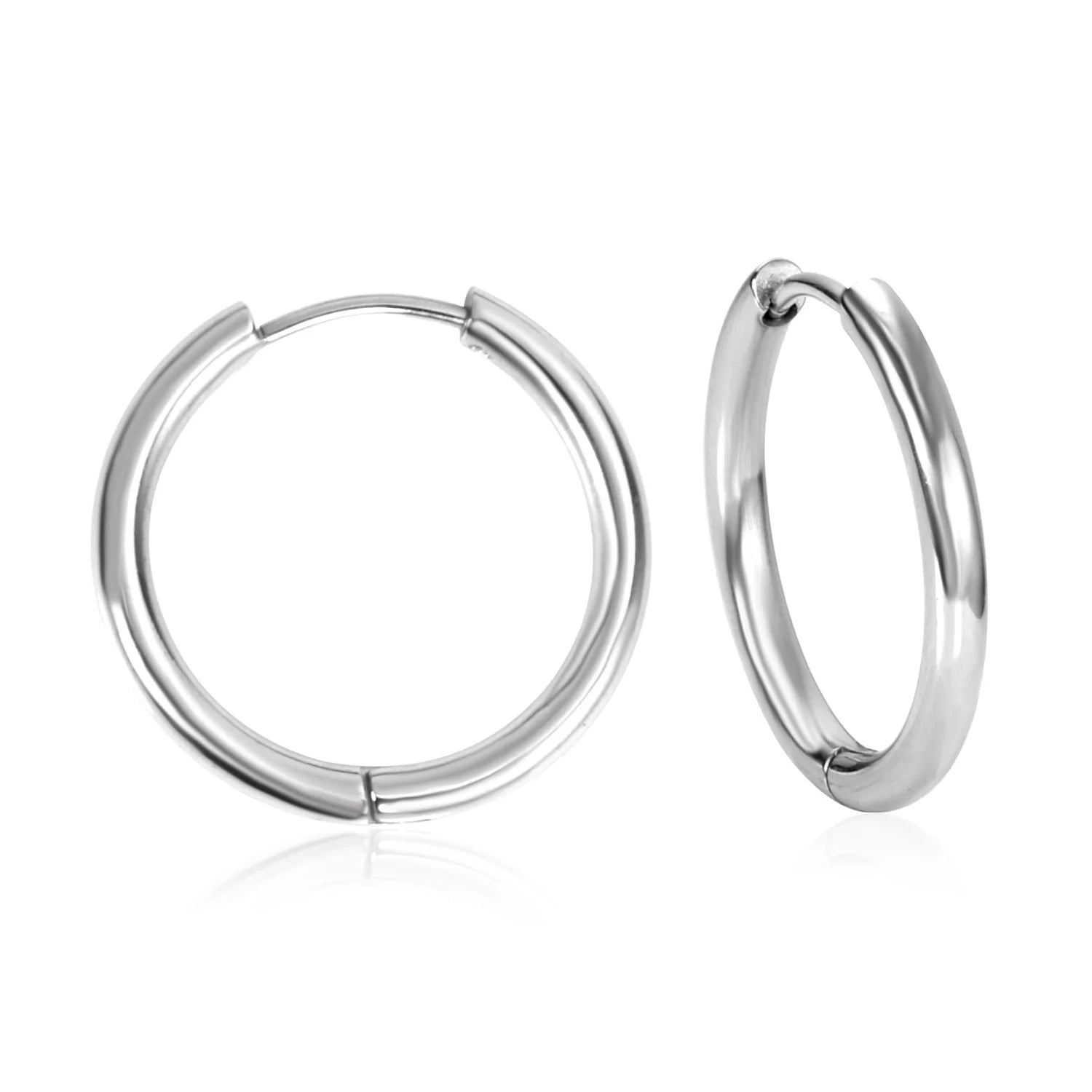 LUXUSTEEL U-Shaped and Geometric Hoop Earrings | Anti-Allergy Stainless Steel Earring lifestyle view